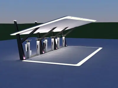 IONITY Charging Station 3D model