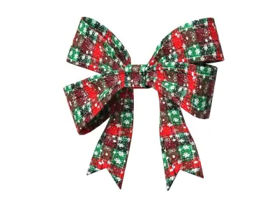 Christmas Bow Ribbon 89 Low-poly 3D model