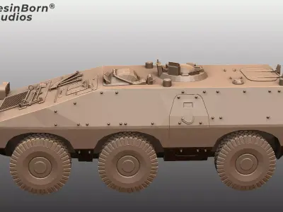Italian Puma 6x6 Armored Personnel Carrier Recon Vehicle 3D model
