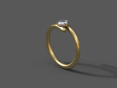 High-Quality 3D Ring Model Pack 4 Low-poly 3D model
