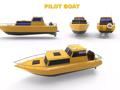 Pilot boat A 3D model