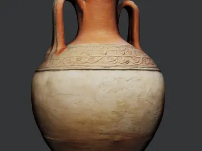 Roman Amphora Low-poly 3D model