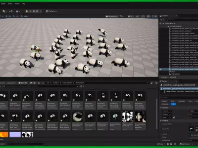 Giant Panda Bear Low-poly 3D model