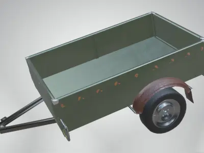 Trailer - Cargo Carrier Low-poly 3D model