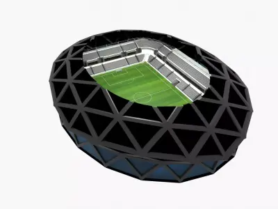 Football Stadium Low-poly 3D model