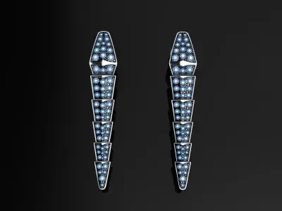 serpenti earrings 3d 3D print model