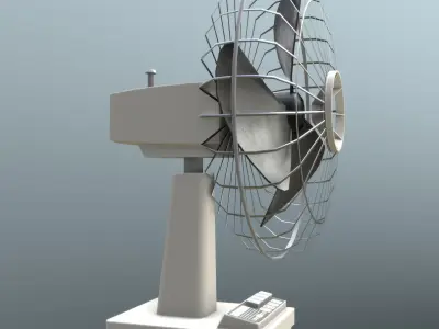 Retro Fan - Clean and Old 3D Model Collection