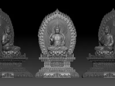 Amitabha Buddha 3D print model
