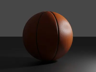 realistic basketball ball 3D model