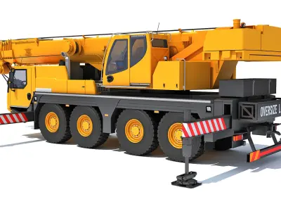 Mobile Crane Construction Vehicle 3D model