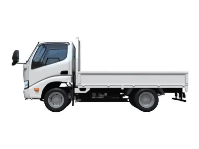2t truck Flat body type 3D model