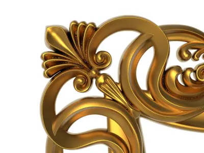 carved frame 3D model 20