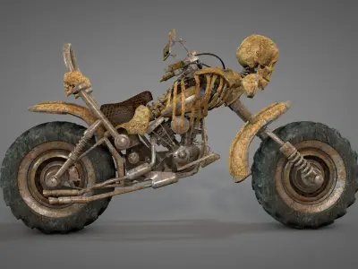 Dirty Skull Bike 3D model