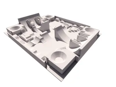 Skatepark-Skate Park PACK 3D model