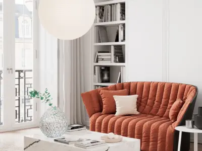 Eclectic Apartment Interior Scene for Cinema 4D and Vray 6 ACES 3D model