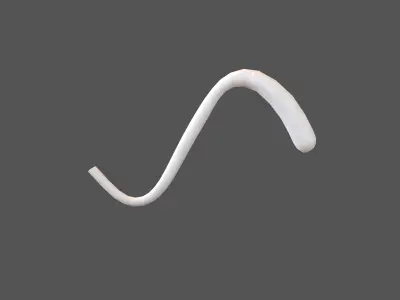 Cat Tail v1 003 Low-poly 3D model