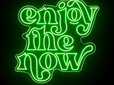 Enjoy The Now Neon Sign 3D model