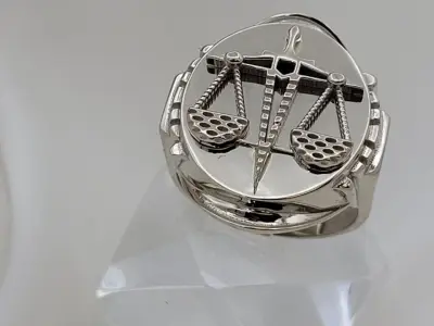 Scale Justice Ring 3D print model