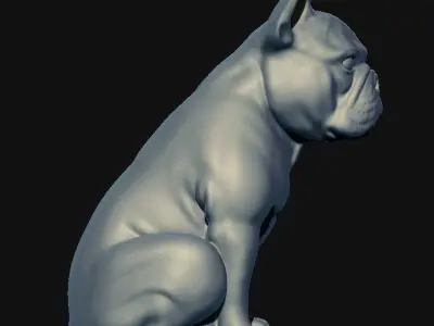 French Bulldog Sculpture 3D model
