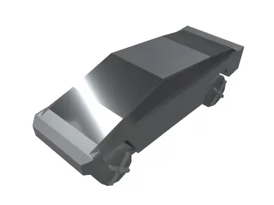 Low Poly Cyber Car v1 002 Low-poly 3D model