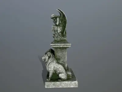 statue 4 stone Low-poly 3D model