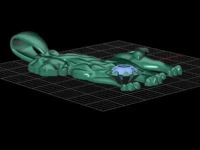 Lion pendant 26 3D print model