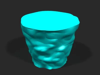 Cups and vases - bumpy surface 2 3D print model