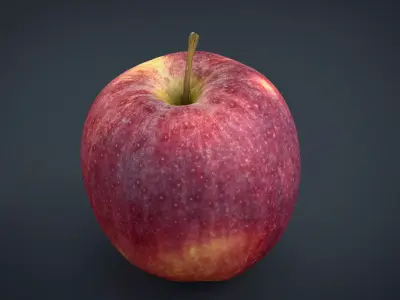 Red Apple Low-poly 3D model