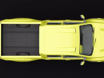 Nissan 4x4 Car Metallic Yellow Low-poly 3D model