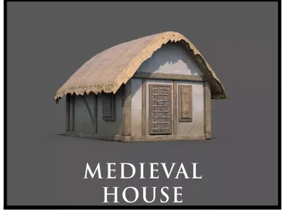 Medieval Village House 04 Free low-poly 3D model