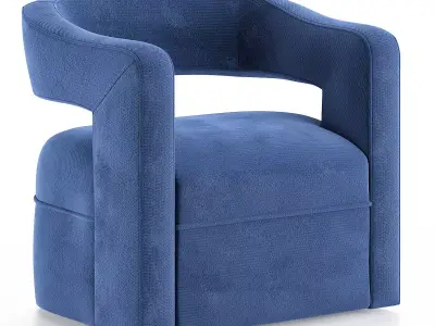 Beahm Swivel Barrel Chair Low-poly 3D model