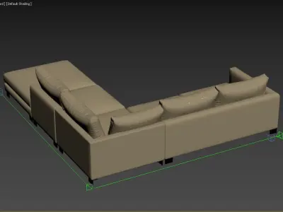 Sofa Zara Corner unit large left facing extra deep 314x322cm 3D model