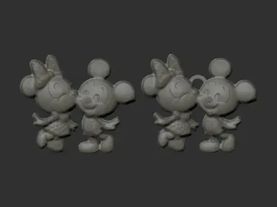 valentines day mickey minne love decor 3D print model