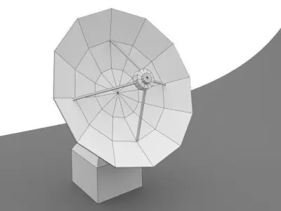 Satelite dish Low-poly 3D model