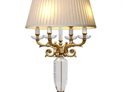 Large crystal Nightstand table lamp bedside modern style 3D model