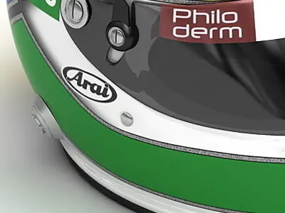 Helmet F1 2008 Giancarlo Fisichella 3D model