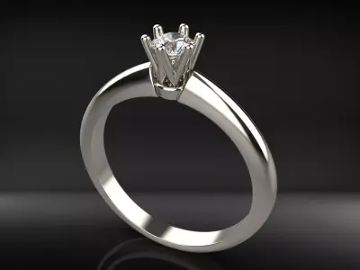 Engagement diamond ring for print 3D print model