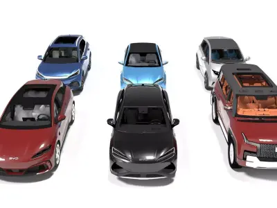 BYD Collection Pack 06 Cars 3D model