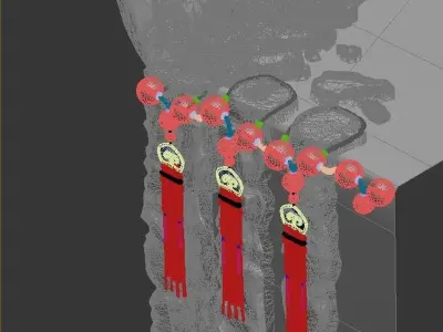 Dali Duan - Buddhist Falls Decorations 3D model