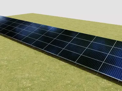 Solar Panel Steel Construction Type 21 3D model