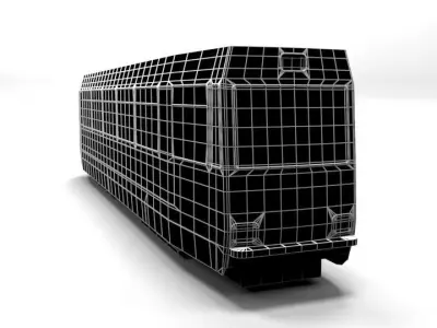 TRAM LOWPOLY metro train Low-poly 3D model