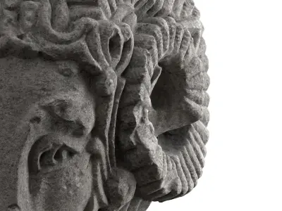 Medieval Sculpture Ram Head 3D model