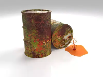 Oil barrel  3D model