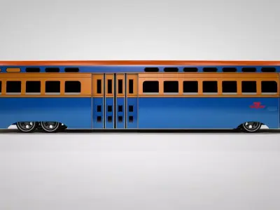 Vintage Bus 3D model