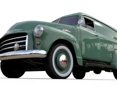GMC PANEL TRUCK 1952 3D model