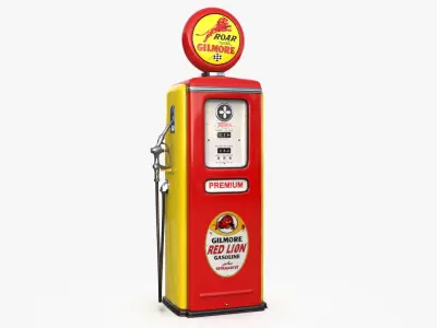 Vintage GILMORE Gas Pump 1948 3D model