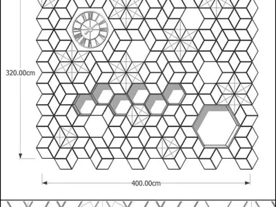 Wall Decorative panels-001 3D model
