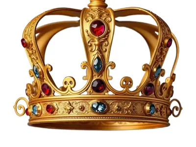 Royal Gold Crown model pack Low-poly 3D model