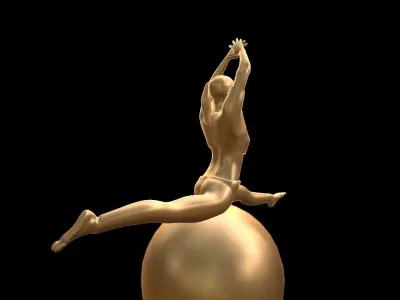 Yoga ball sculpture 3D model