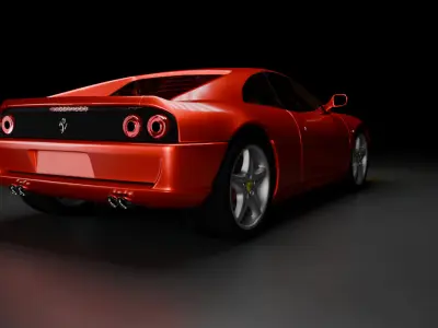 Realistic Ferrari F355 3D Model High Detailed  Sports Car Asset 3D model